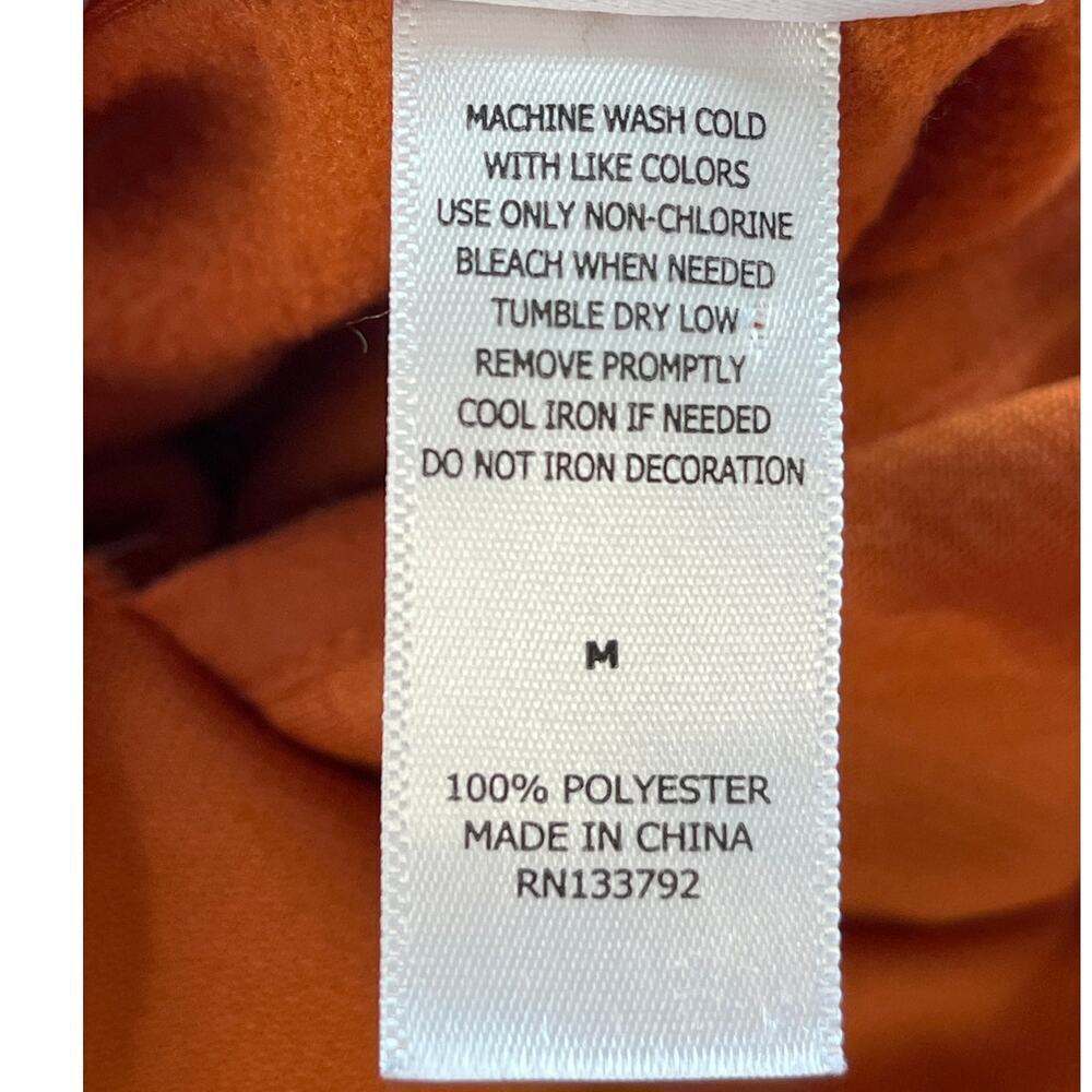 Longhorn Apparel Unisex Orange M Logo Sweater Hoodie Pouch Pocket - Picture 5 of 10